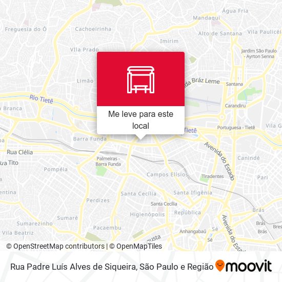 Rua Padre Luís Alves de Siqueira mapa