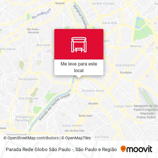 Parada Rede Globo São Paulo - mapa