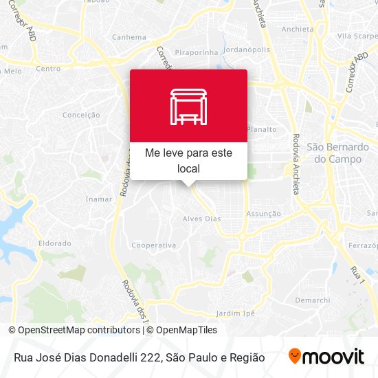 Rua José Dias Donadelli 222 mapa