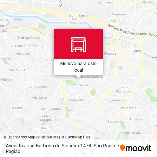 Avenida José Barbosa de Siqueira 1474 mapa