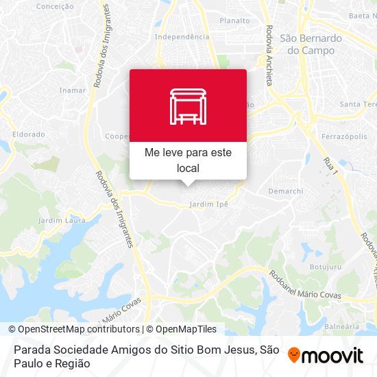 Parada Sociedade Amigos do Sitio Bom Jesus mapa