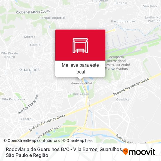 Rodoviária de Guarulhos B / C - Vila Barros, Guarulhos mapa