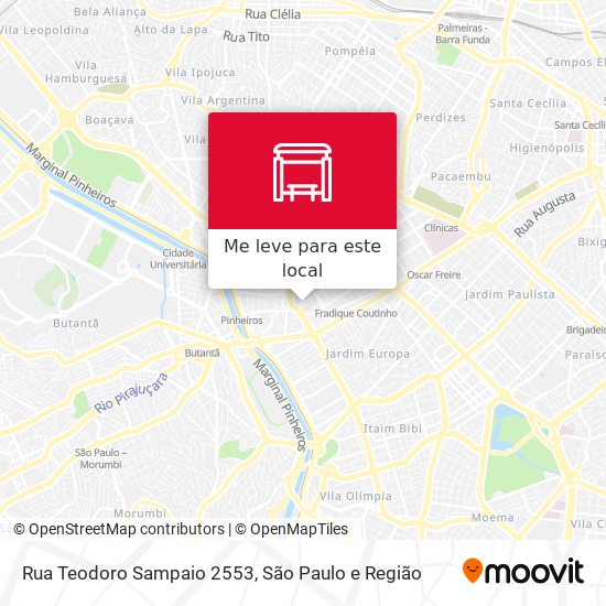 Rua Teodoro Sampaio 2553 mapa
