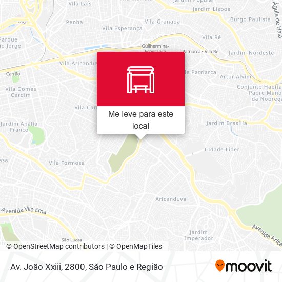 Av. João Xxiii, 2800 mapa