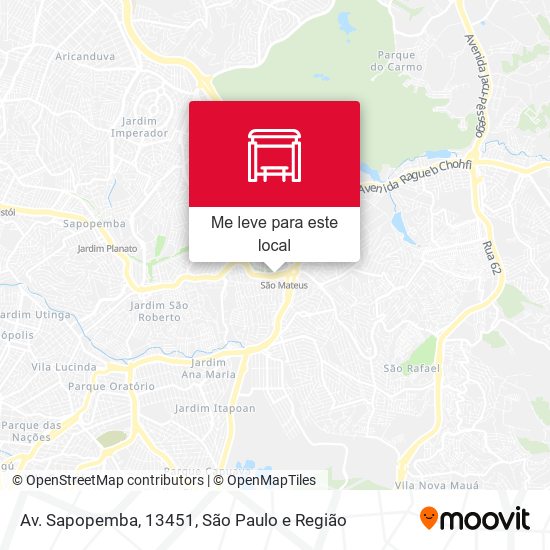 Av. Sapopemba, 13451 mapa