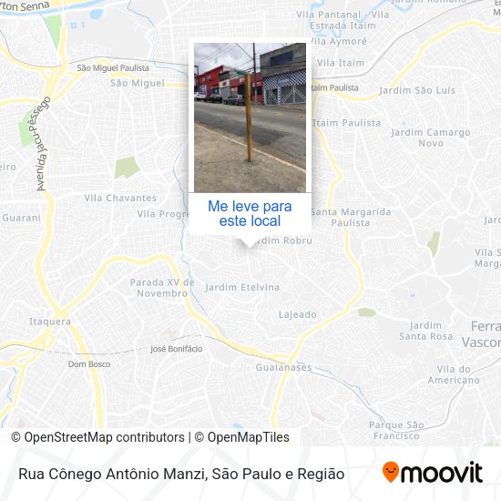 Rua Cônego Antônio Manzi mapa