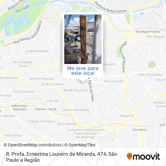 R. Profa. Ernestina Loureiro de Miranda, 474 mapa