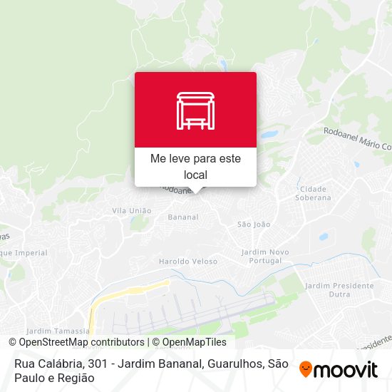 Rua Calábria, 301 - Jardim Bananal, Guarulhos mapa