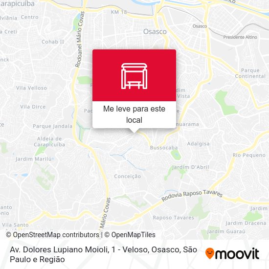 Av. Dolores Lupiano Moioli, 1 - Veloso, Osasco mapa