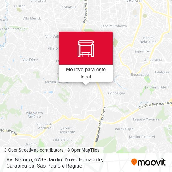 Av. Netuno, 678 - Jardim Novo Horizonte, Carapicuíba mapa