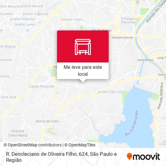 R. Deocleciano de Oliveira Filho, 624 mapa