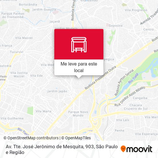 Av. Tte. José Jerônimo de Mesquita, 903 mapa
