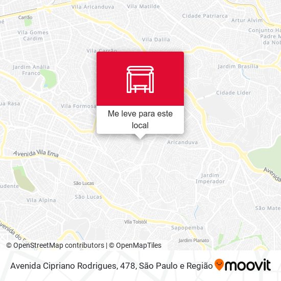 Avenida Cipriano Rodrigues, 478 mapa