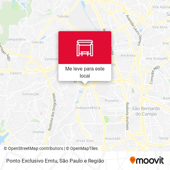 Ponto Exclusivo Emtu mapa