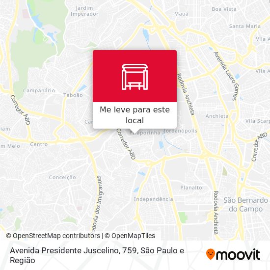Avenida Presidente Juscelino, 759 mapa