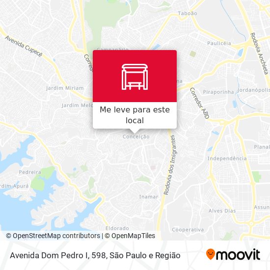 Avenida Dom Pedro I, 598 mapa