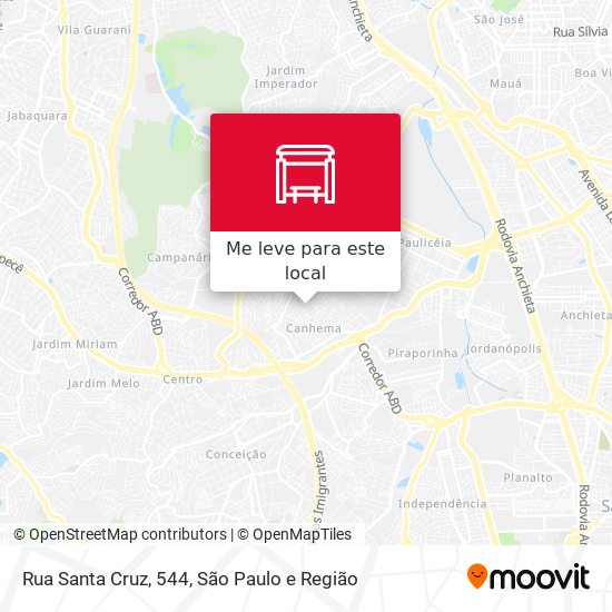 Rua Santa Cruz, 544 mapa