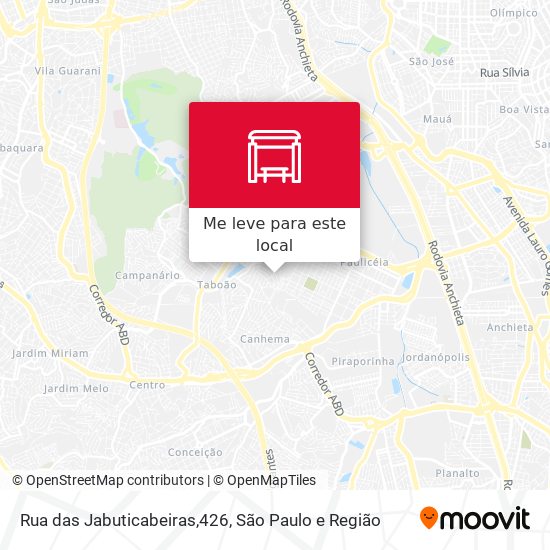 Rua das Jabuticabeiras,426 mapa