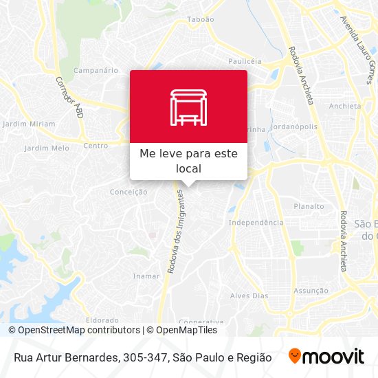 Rua Artur Bernardes, 305-347 mapa