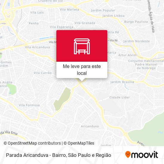 Parada Aricanduva - Bairro mapa