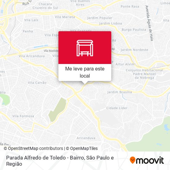 Parada Alfredo de Toledo - Bairro mapa