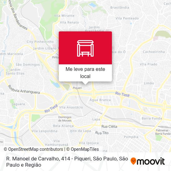 R. Manoel de Carvalho, 414 - Piqueri, São Paulo mapa