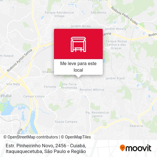 Estr. Pinheirinho Novo, 2456 - Cuiabá, Itaquaquecetuba mapa