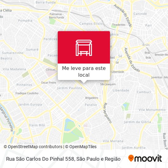 Rua São Carlos Do Pinhal 558 mapa