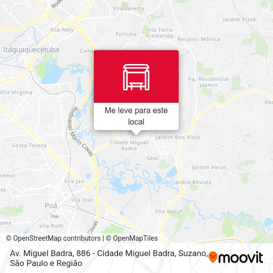 Av. Miguel Badra, 886 - Cidade Miguel Badra, Suzano mapa