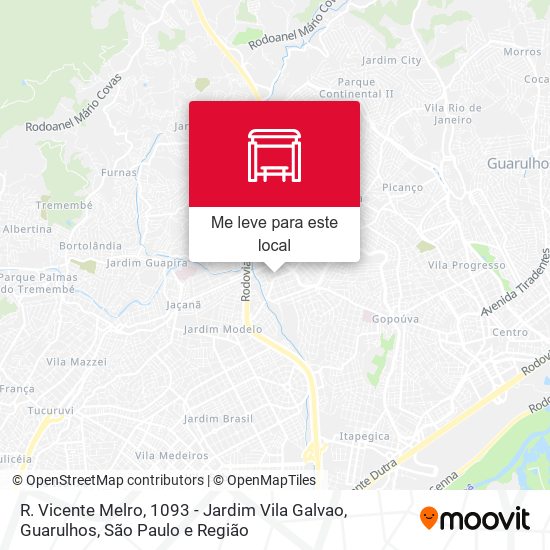 R. Vicente Melro, 1093 - Jardim Vila Galvao, Guarulhos mapa