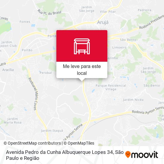 Avenida Pedro da Cunha Albuquerque Lopes 34 mapa