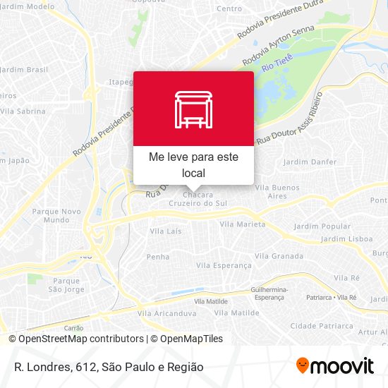 R. Londres, 612 mapa