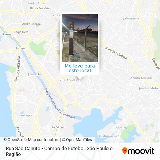 Rua São Canuto - Campo de Futebol mapa
