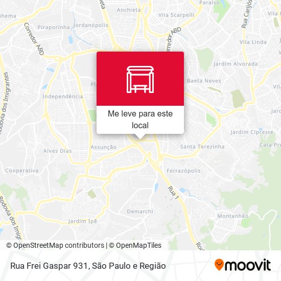 Rua Frei Gaspar 931 mapa
