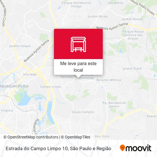 Estrada do Campo Limpo 10 mapa