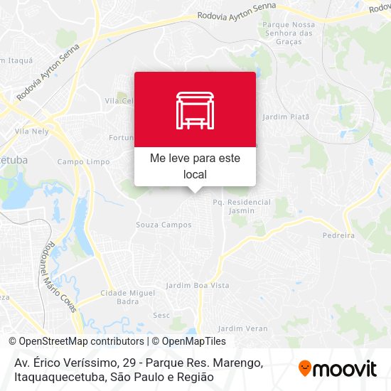 Av. Érico Veríssimo, 29 - Parque Res. Marengo, Itaquaquecetuba mapa