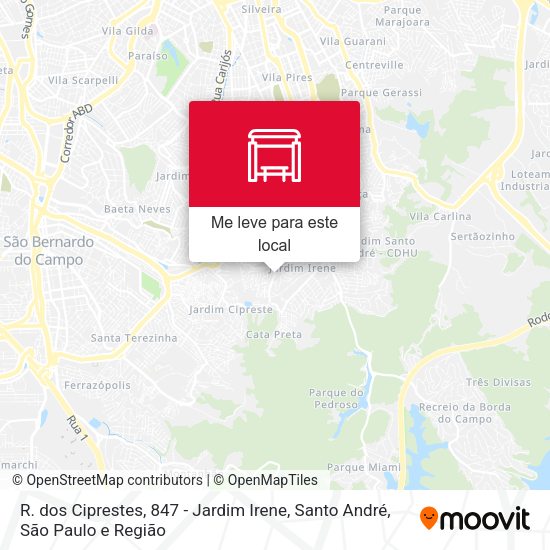R. dos Ciprestes, 847 - Jardim Irene, Santo André mapa