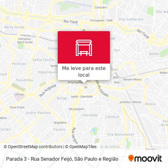 Parada 3 - Rua Senador Feijó mapa