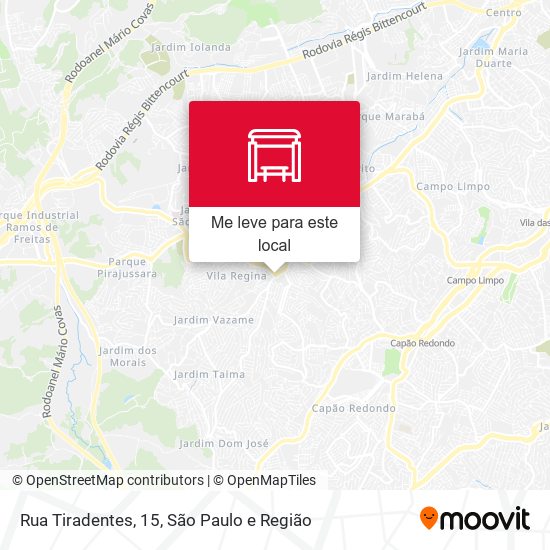 Rua Tiradentes, 15 mapa