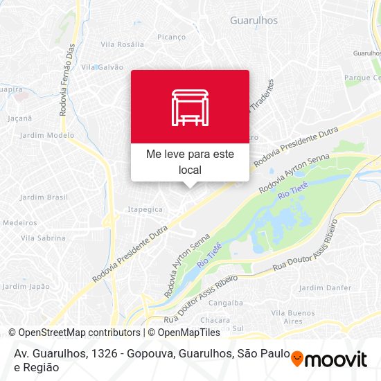Av. Guarulhos, 1326 - Gopouva, Guarulhos mapa