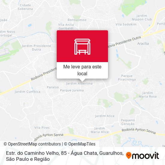 Estr. do Caminho Velho, 85 - Água Chata, Guarulhos mapa
