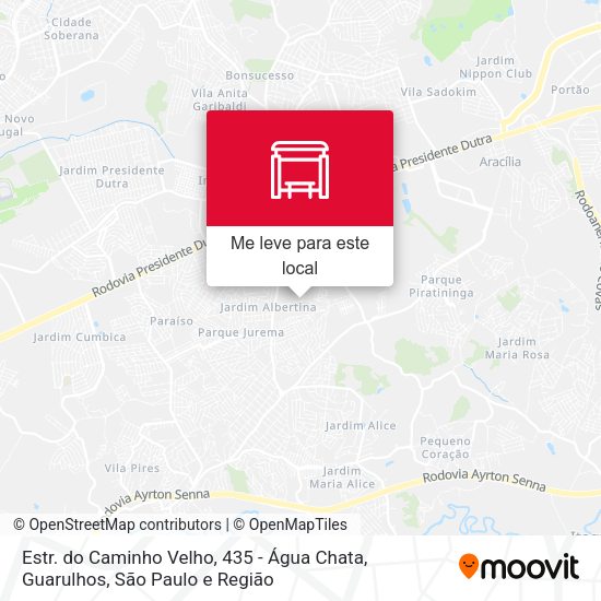 Estr. do Caminho Velho, 435 - Água Chata, Guarulhos mapa