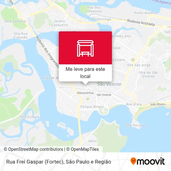 Rua Frei Gaspar (Fortec) mapa