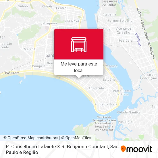 R. Conselheiro Lafaiete X R. Benjamin Constant mapa