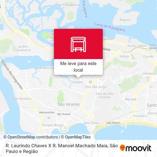 R. Laurindo Chaves X R. Manoel Machado Maia mapa