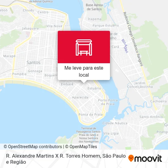 R. Alexandre Martins X R. Torres Homem mapa