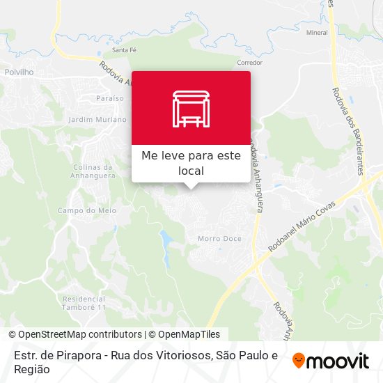 Estr. de Pirapora - Rua dos Vitoriosos mapa