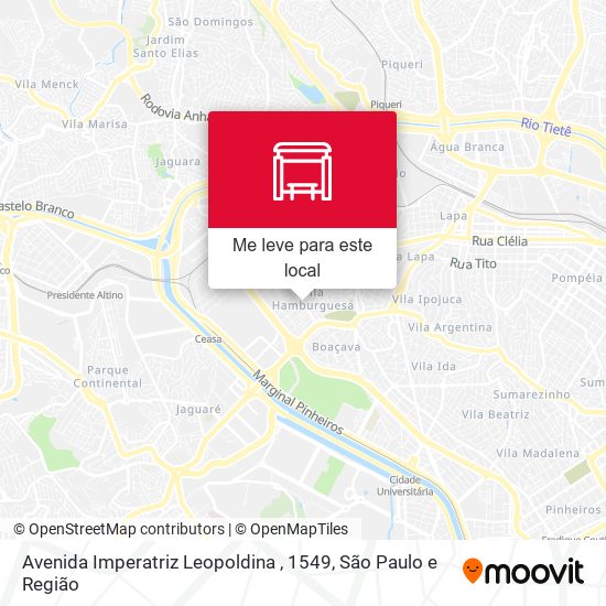 Avenida Imperatriz Leopoldina , 1549 mapa