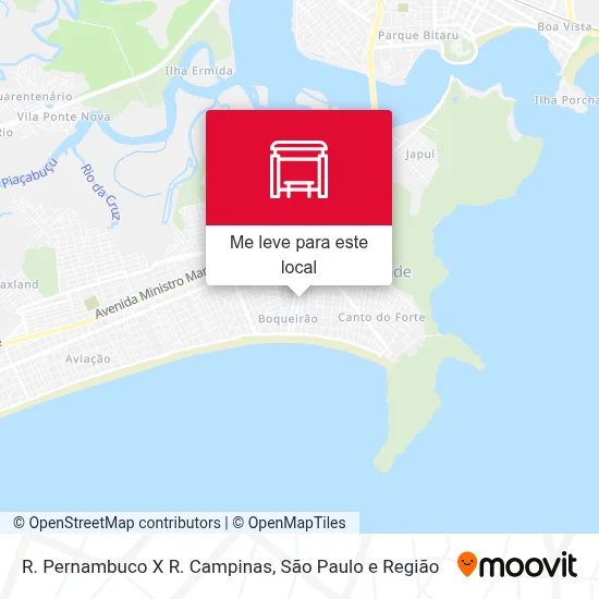 R. Pernambuco X R. Campinas mapa