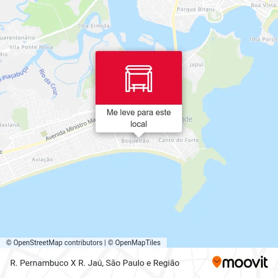 R. Pernambuco X R. Jaú mapa